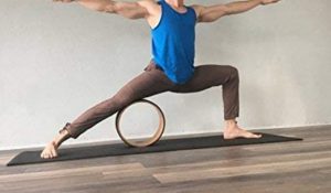 training with yoga wheel
